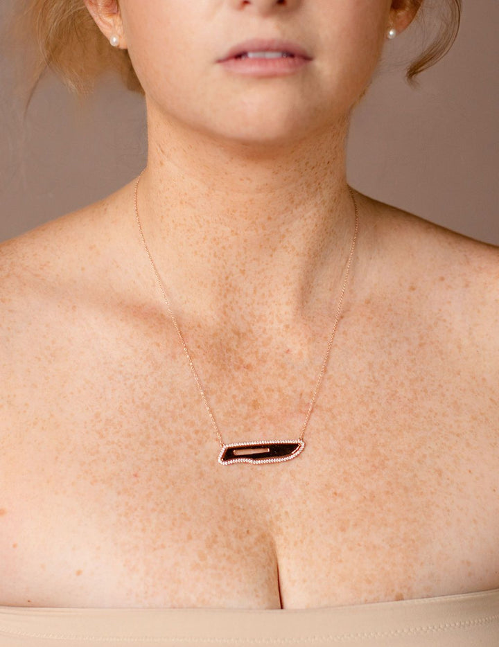 The Confidence Doc Collab: Diamond and Gold 10 Blade Scalpel Necklace