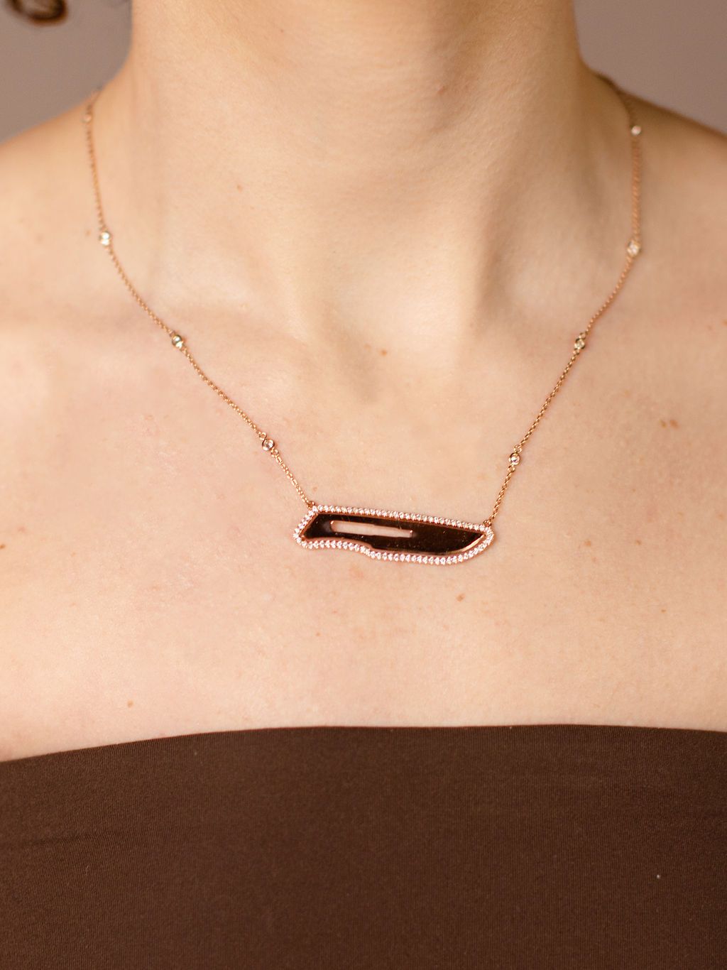 The Confidence Doc Collab: Diamond and Gold 10 Blade Scalpel Necklace