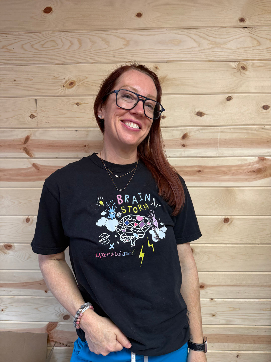 The Neuron Family Collab: Brain Storm Tee Shirt - Black