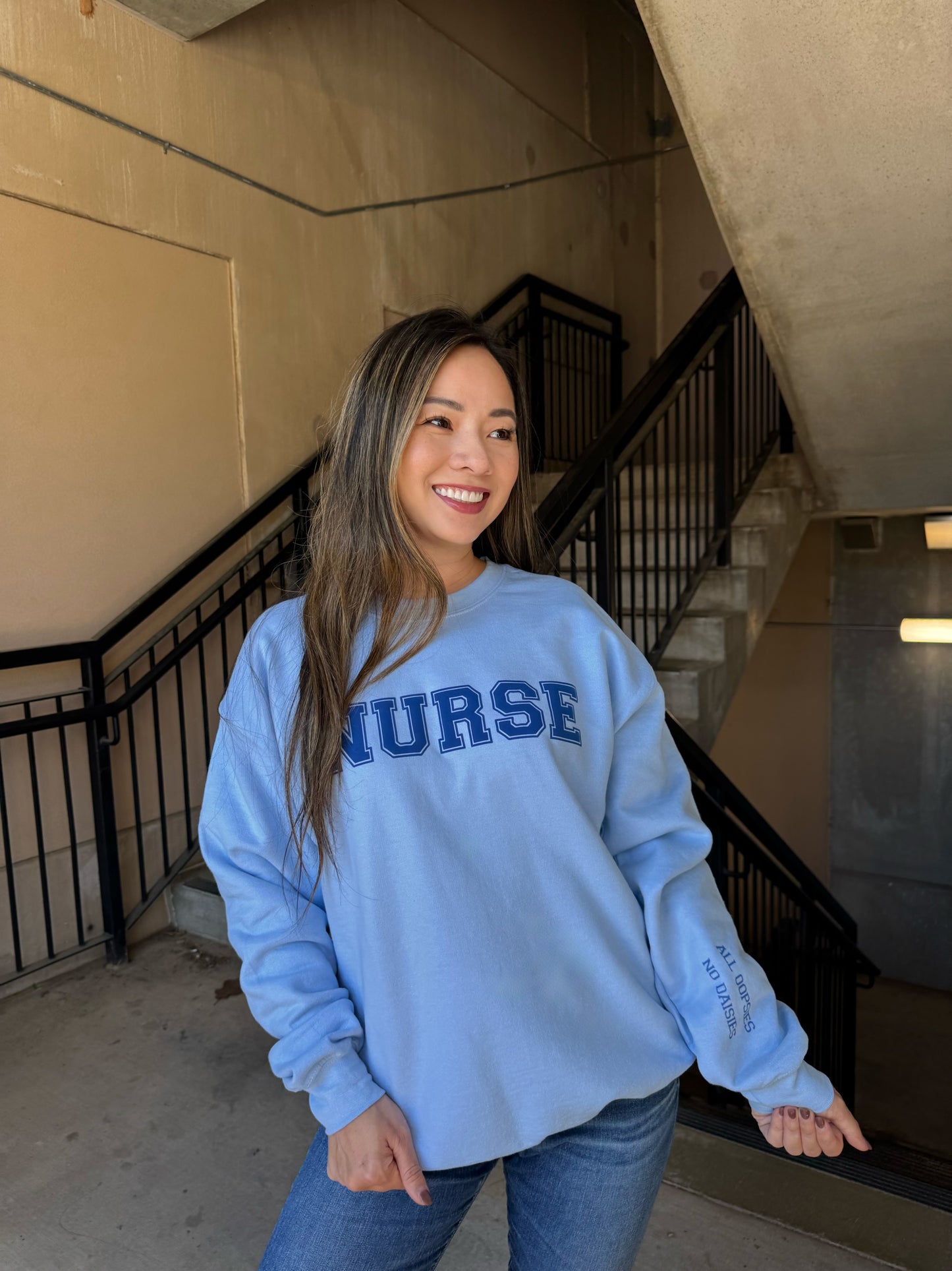 Scrubhacks Collab: All Oopsies No Daisies Nurse Sweatshirt