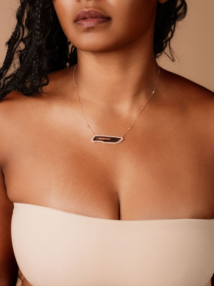 The Confidence Doc Collab: Diamond and Gold 10 Blade Scalpel Necklace