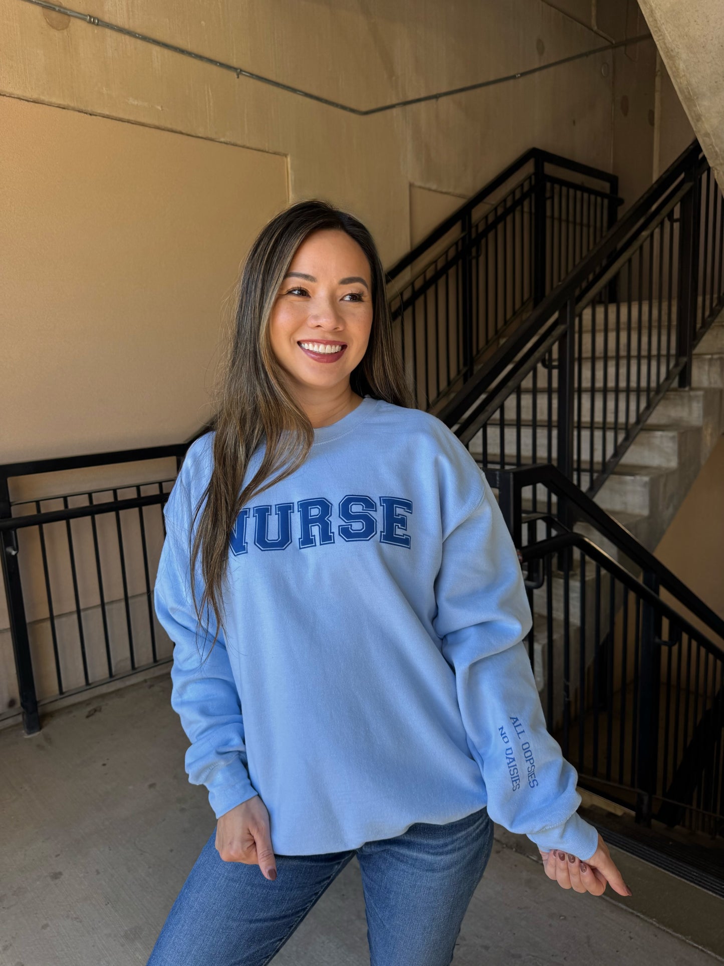 Scrubhacks Collab: All Oopsies No Daisies Nurse Sweatshirt