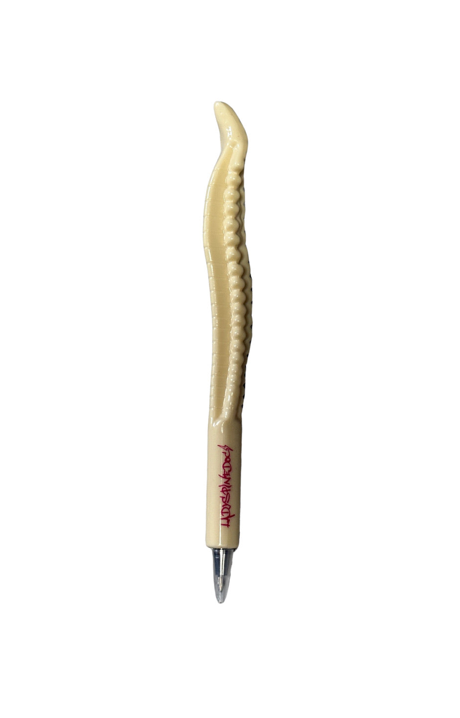 Single Spinal Stylus Pen on white background with signature Ladyspinedoc branding and curved spine shape.