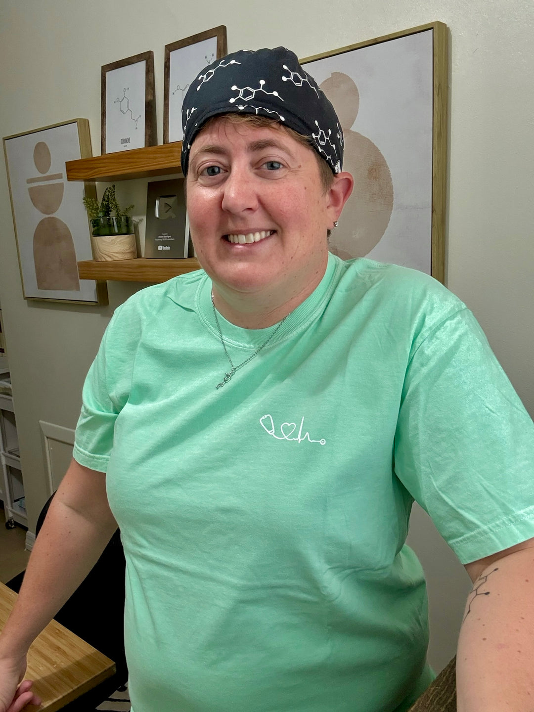 Dr. Beachgem wearing Island Reef Heart of Medicine short sleeve tee