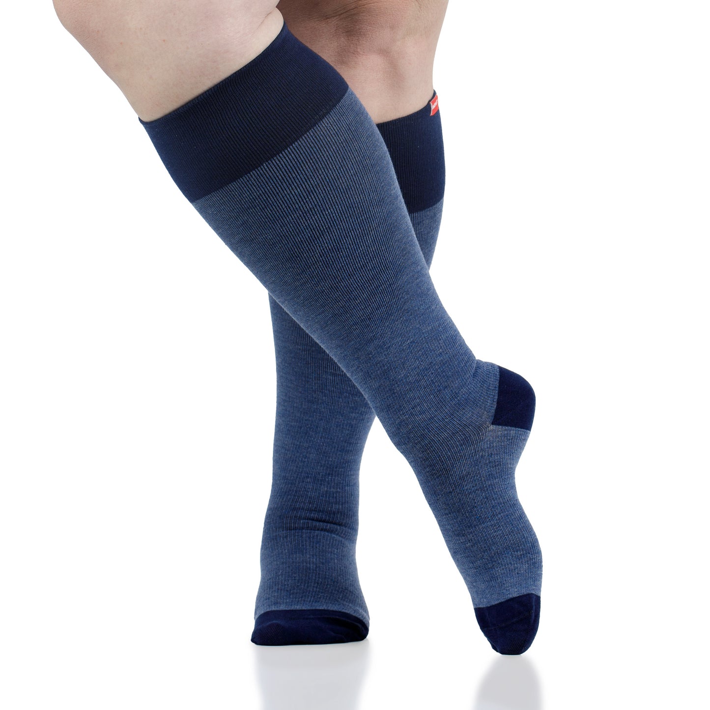 Vim+Vigr Compression Socks-Heathered Navy