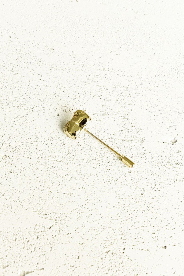 Gold Bust / Breast / Bosom Stick Pin on white background