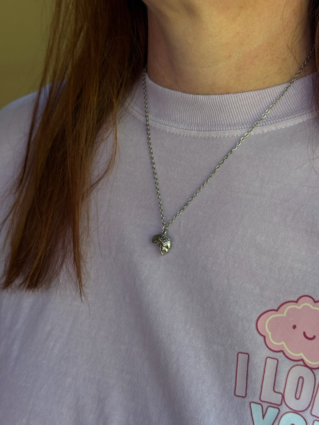 Ladyspinedoc wearing the Brain Necklace in Silver