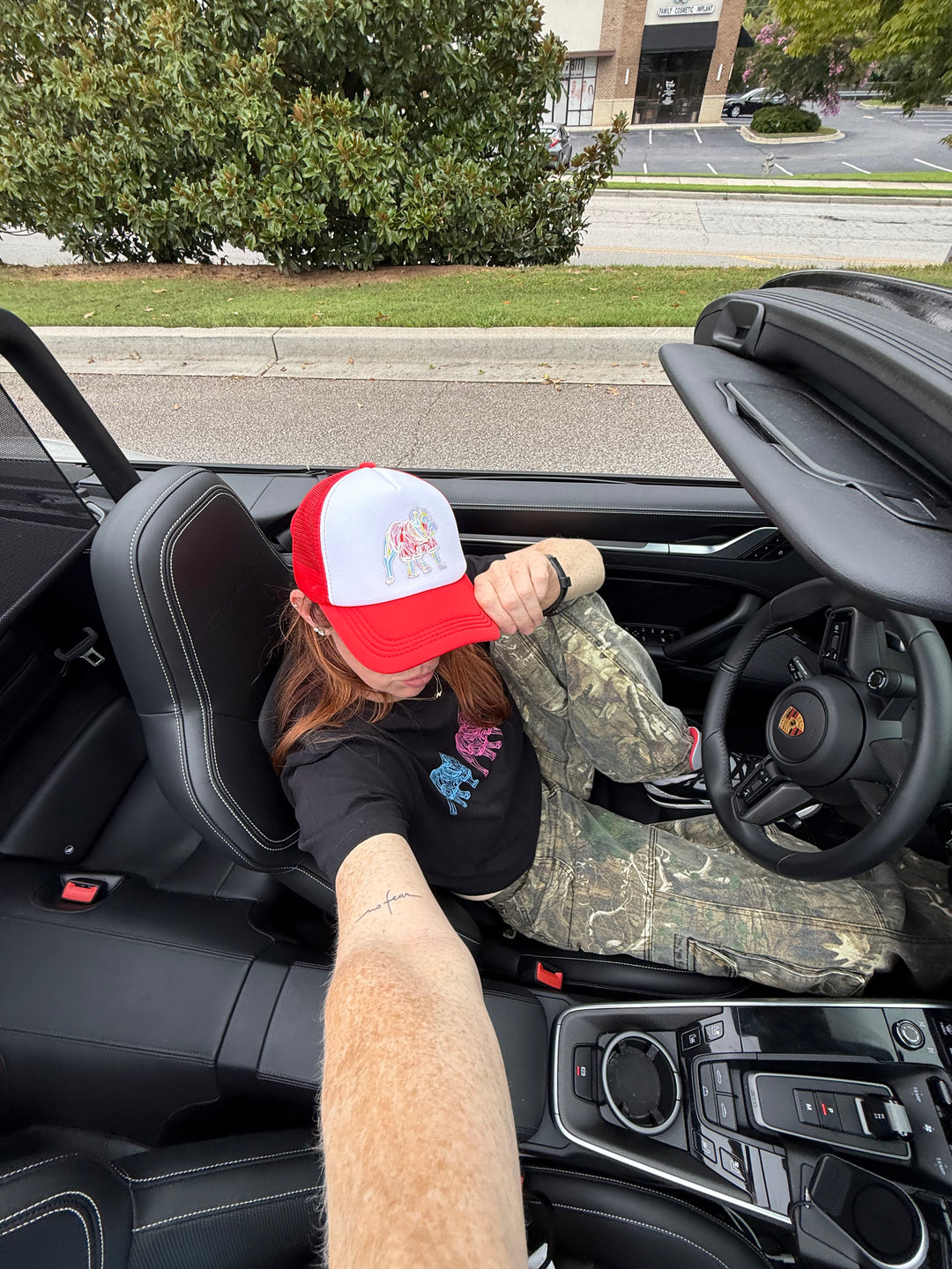 Chan Art Collab: Game Day Trucker Hat - Red - PREORDER
