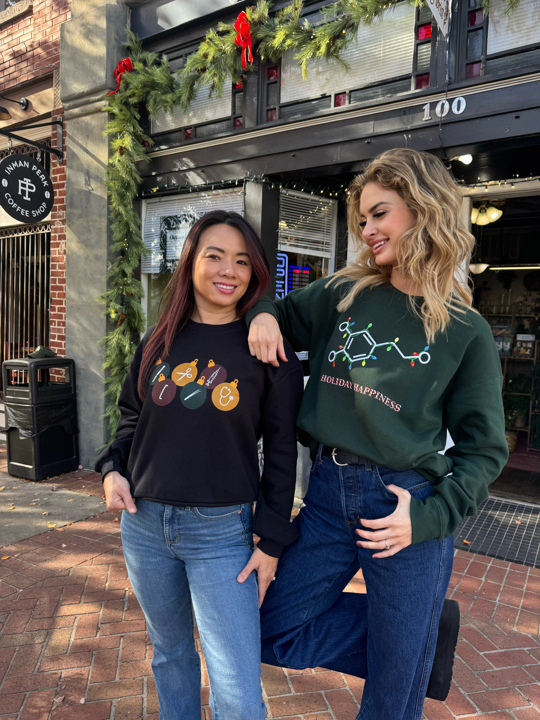 The Confidence Doc Collab: Cropped Surgical OR_naments Christmas Sweatshirt