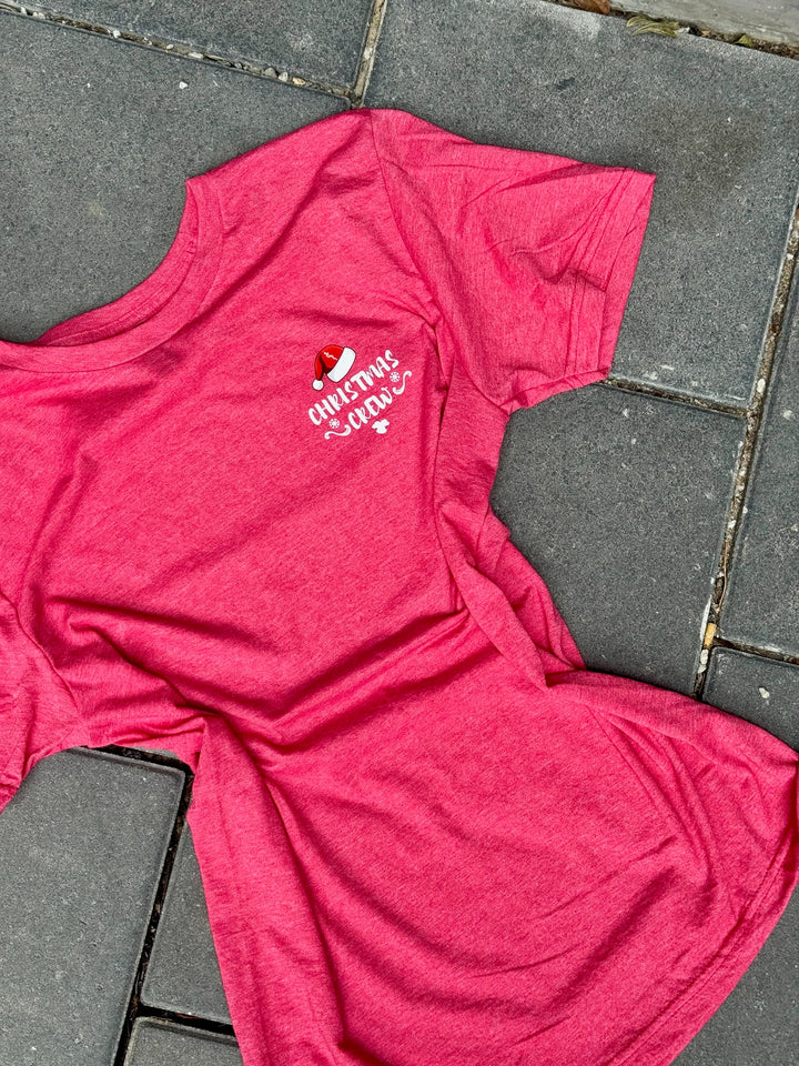 Red tank top with a graphic design on a gray pavement