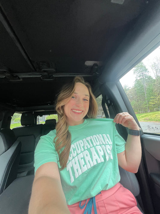 Occupational Therapy Tee Shirt - Mint Green Short Sleeve PREORDER