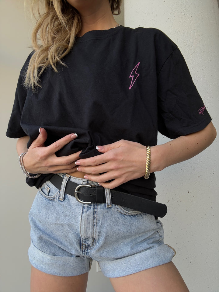 Lumbar Puncture Tee Shirt - Black Short Sleeve with Spine Design