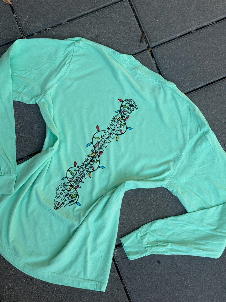 Merry and Aligned Spine Christmas Long Sleeve Tee