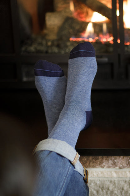 Vim+Vigr Compression Socks-Heathered Navy