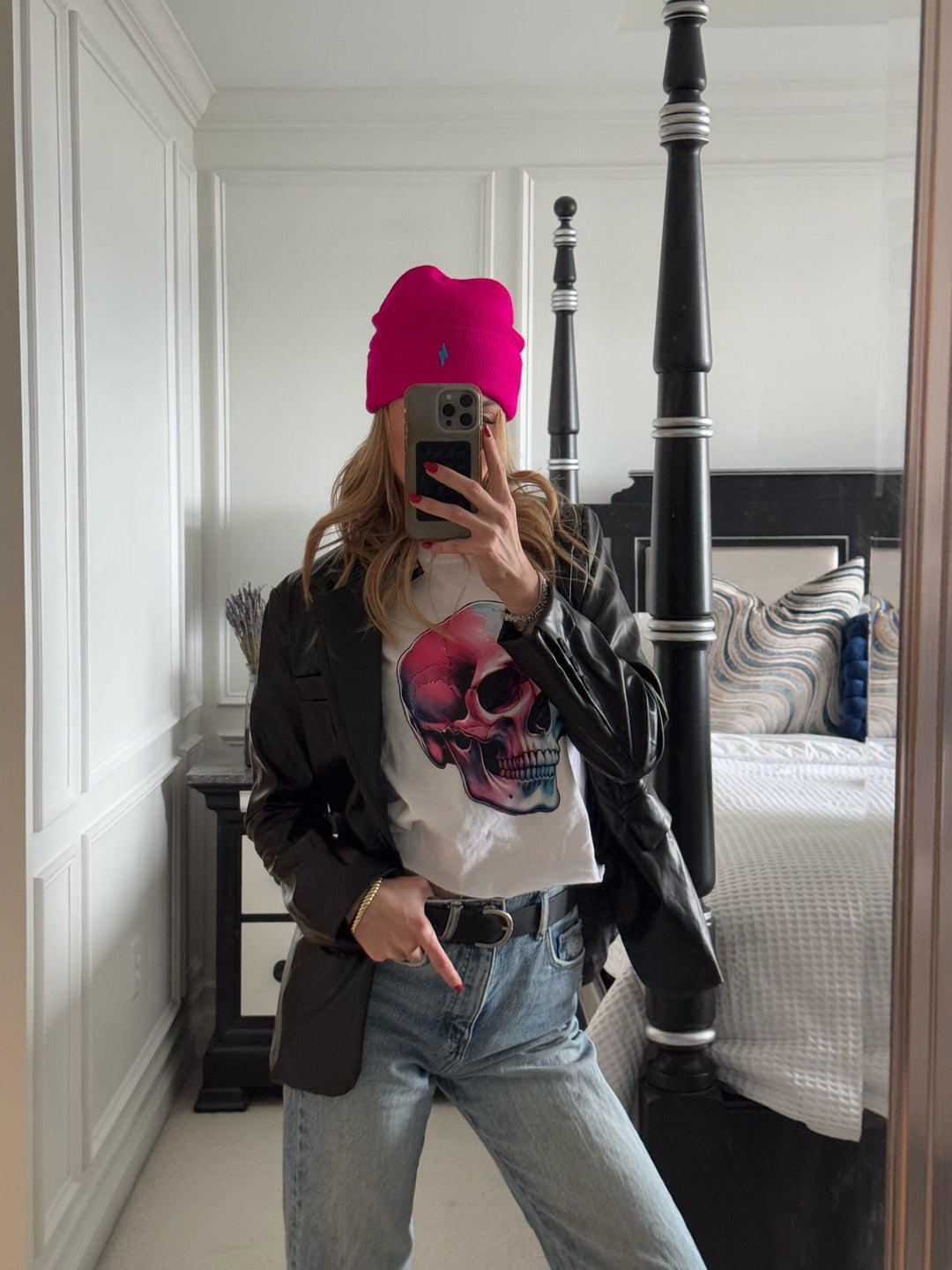 Power Surge Beanie - Black Hat with Lightning Bolt Emblem