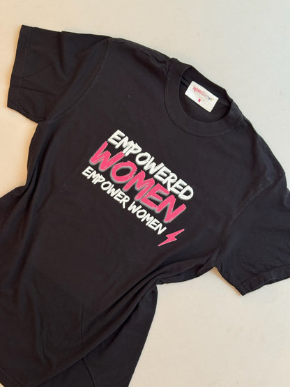 Empowered Women Short Sleeve Tee Shirt in Black -Because Strong Women Empower Strong Women