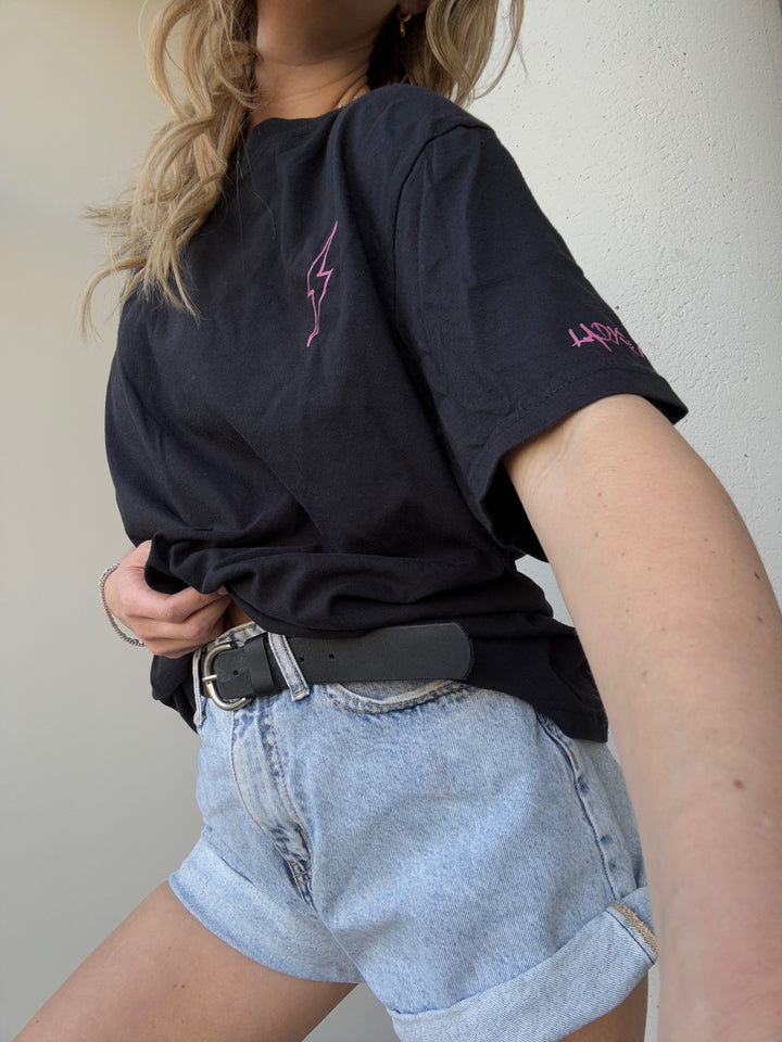 Lumbar Puncture Tee Shirt - Black Short Sleeve with Spine Design