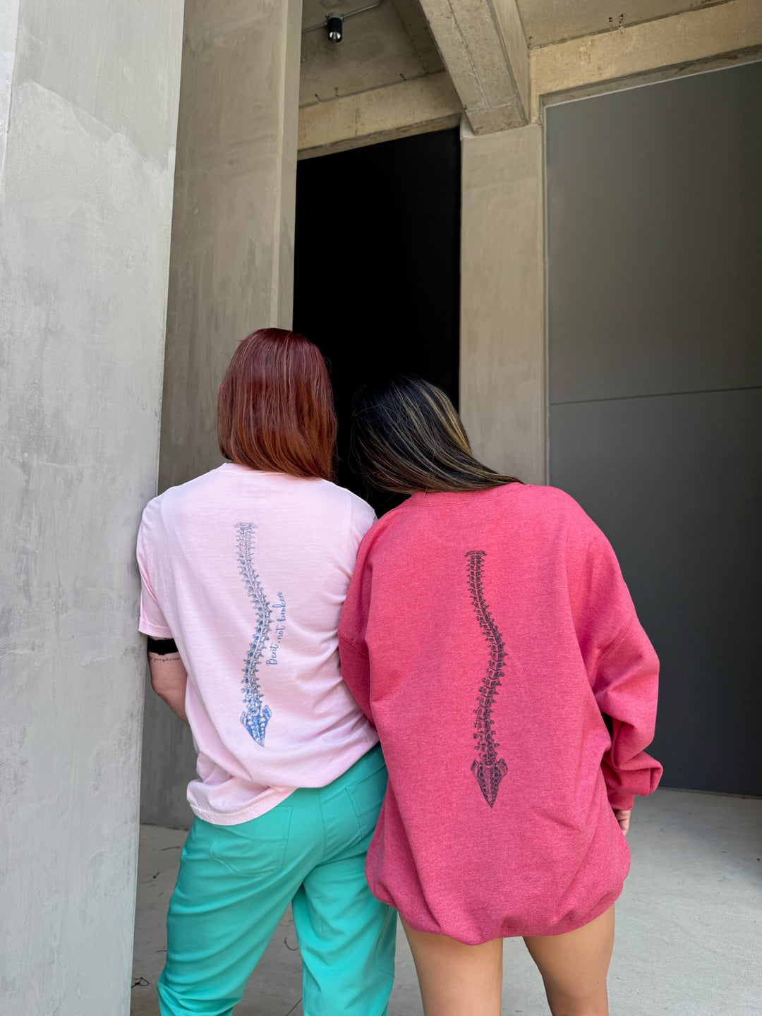 Bent, Not Broken Scoliosis Awareness Tee Shirt - Pink