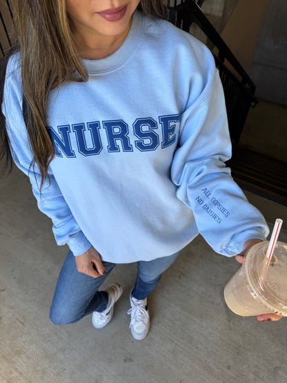 Scrubhacks Collab: All Oopsies No Daisies Nurse Sweatshirt