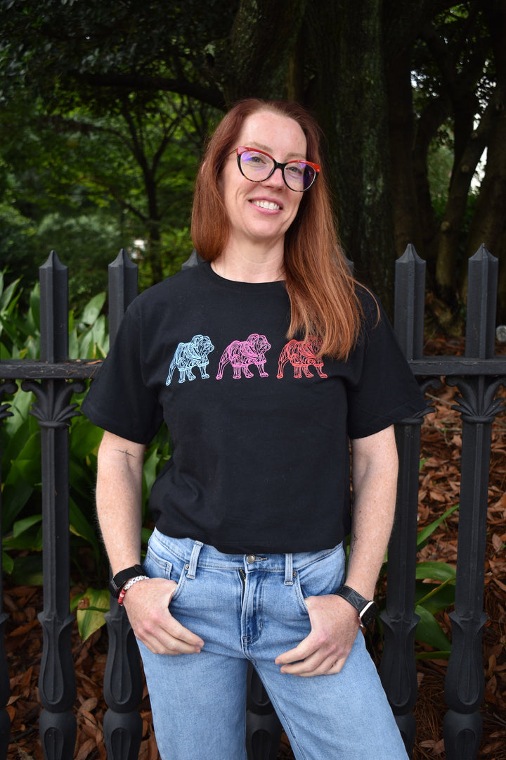 Chan Art Collab: Game Day Crop Top Cropped Tee Shirt - Black - PREORDER