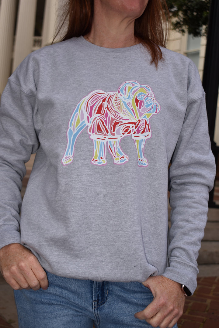 Chan Art Collab: Game Day Crewneck Sweatshirt - Heather Grey - PREORDER