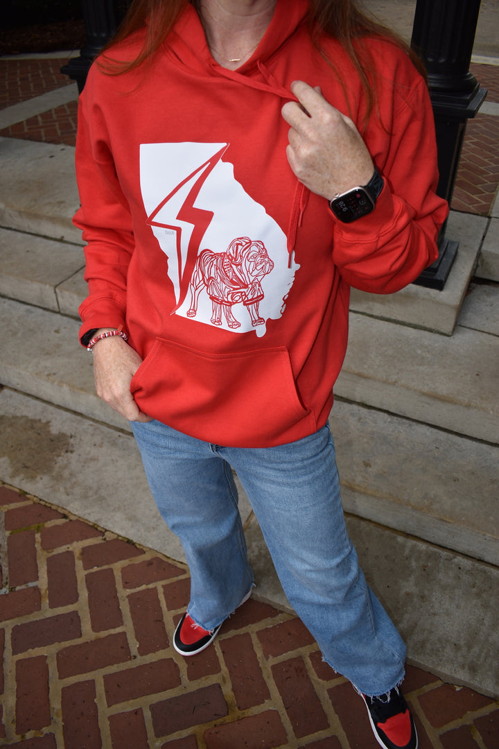 Chan Art Collab: Game Day Hoodie - Red - PREORDER