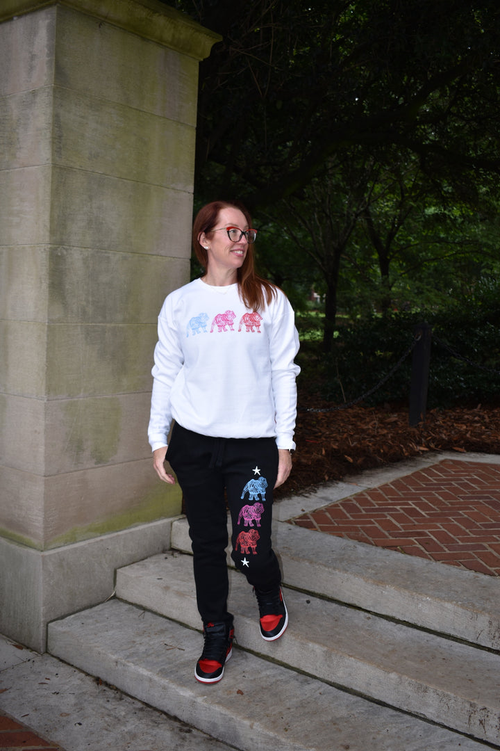 Chan Art Collab: Game Day Crewneck Sweatshirt - White - PREORDER