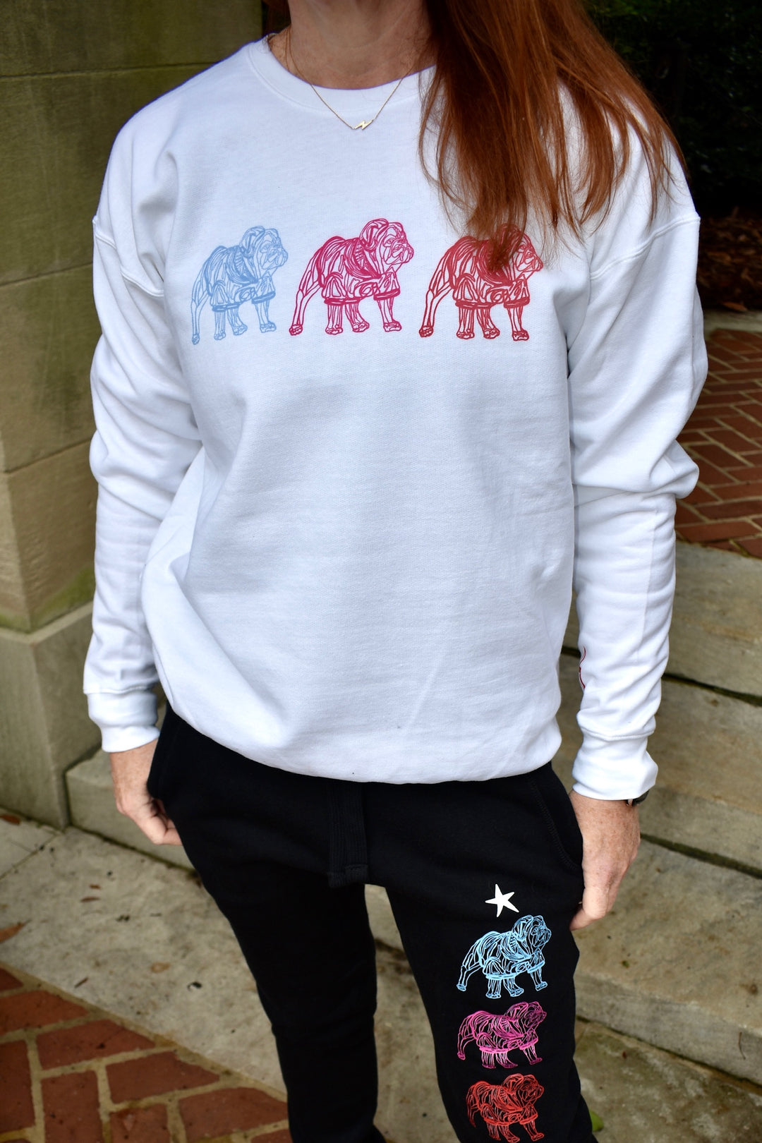 Chan Art Collab: Game Day Crewneck Sweatshirt - White - PREORDER