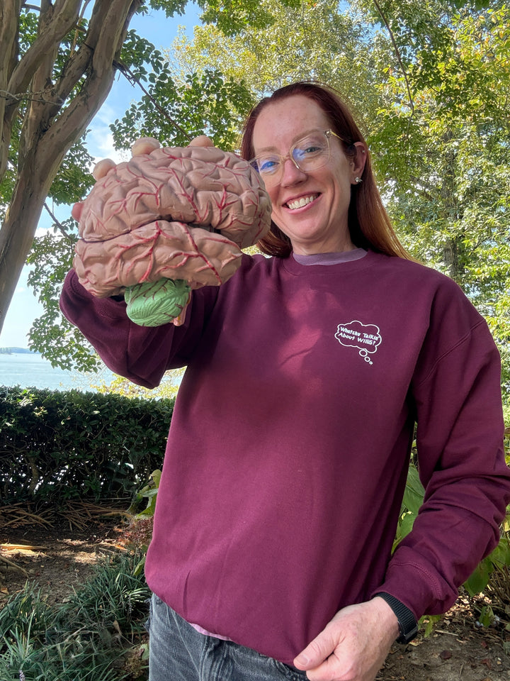 Whatchu Talkin’ About Willis Sweatshirt for Brain Aneurysm Awareness PREORDER ships by 9/30