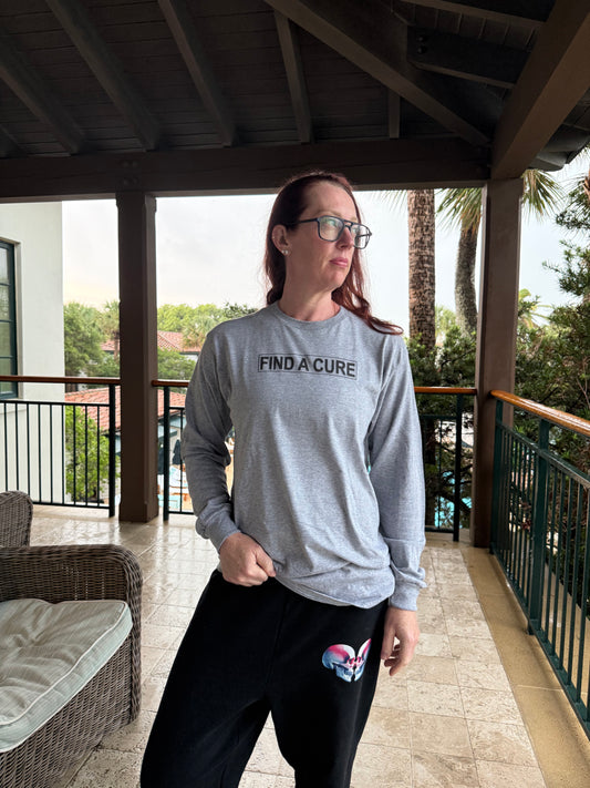 Let’s Fight Glioblastoma LFG Tee Shirt - Gray Long Sleeve Tee