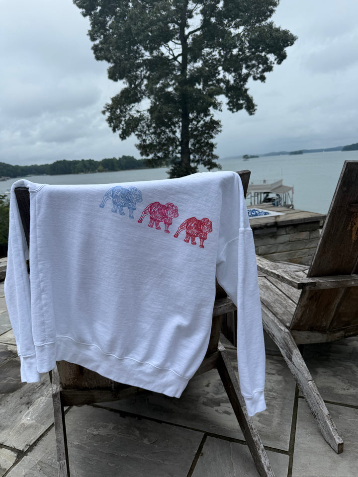 Chan Art Collab: Game Day Crewneck Sweatshirt - White - PREORDER