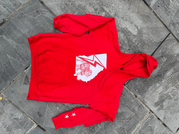 Chan Art Collab: Game Day Hoodie - Red - PREORDER