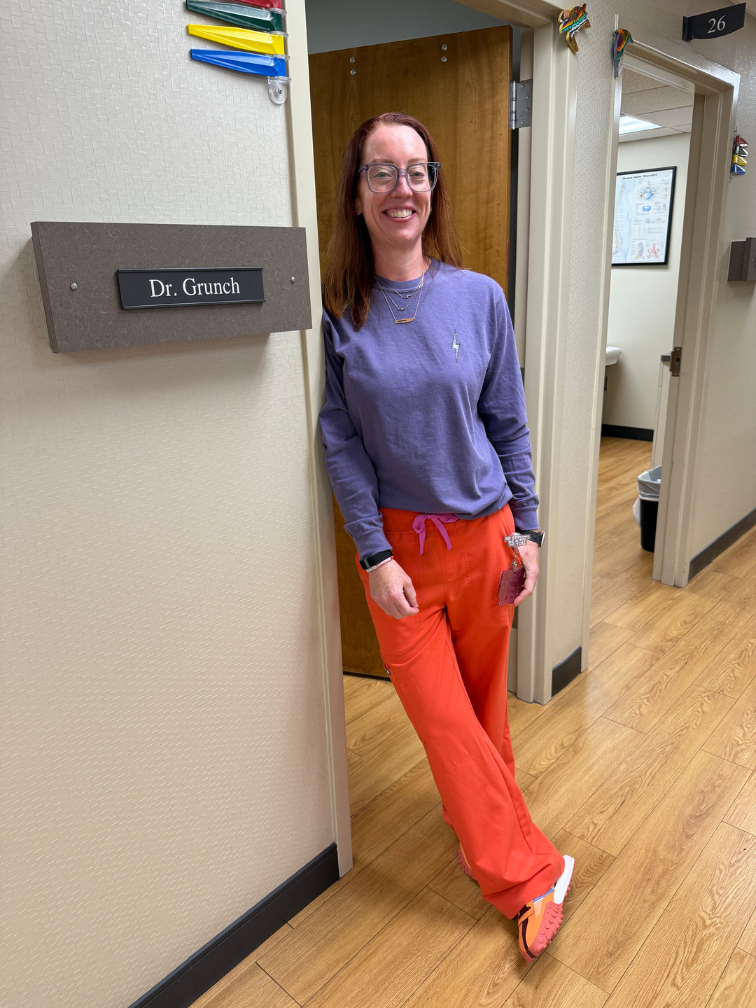 Halloween Spooky Spine Purple Long Sleeve Tee Shirt