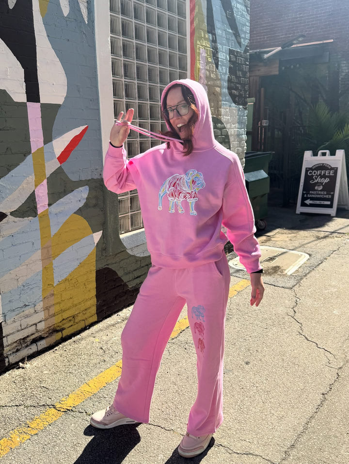 Chan Art Collab: Game Day Set - Pink Hoodie & Sweatpants