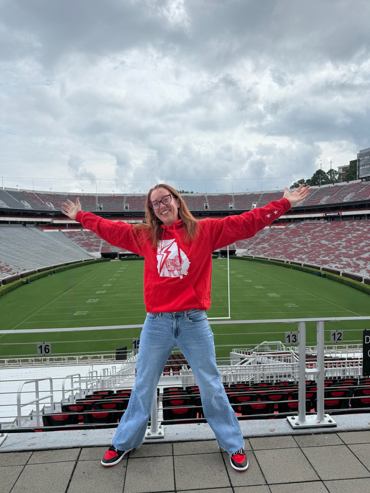 Chan Art Collab: Game Day Hoodie - Red - PREORDER