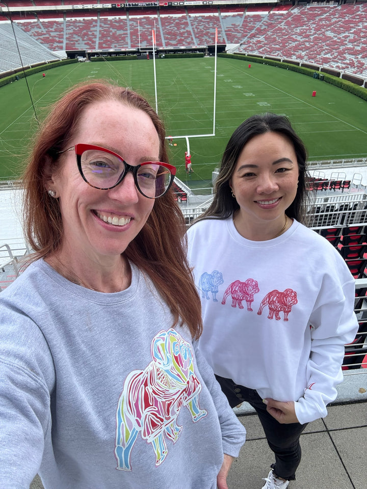 Chan Art Collab: Game Day Crewneck Sweatshirt - Heather Grey - PREORDER