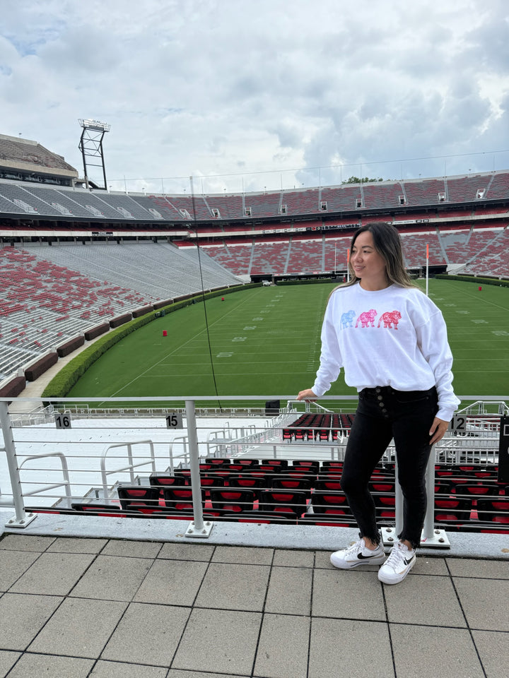 Chan Art Collab: Game Day Crewneck Sweatshirt - White - PREORDER