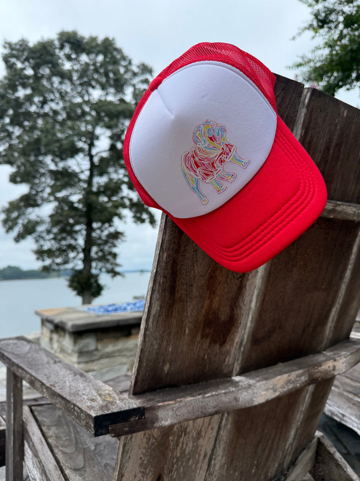 Chan Art Collab: Game Day Trucker Hat - Red - PREORDER