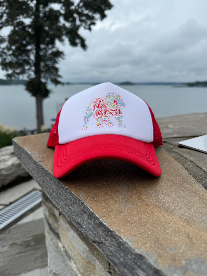 Chan Art Collab: Game Day Trucker Hat - Red - PREORDER