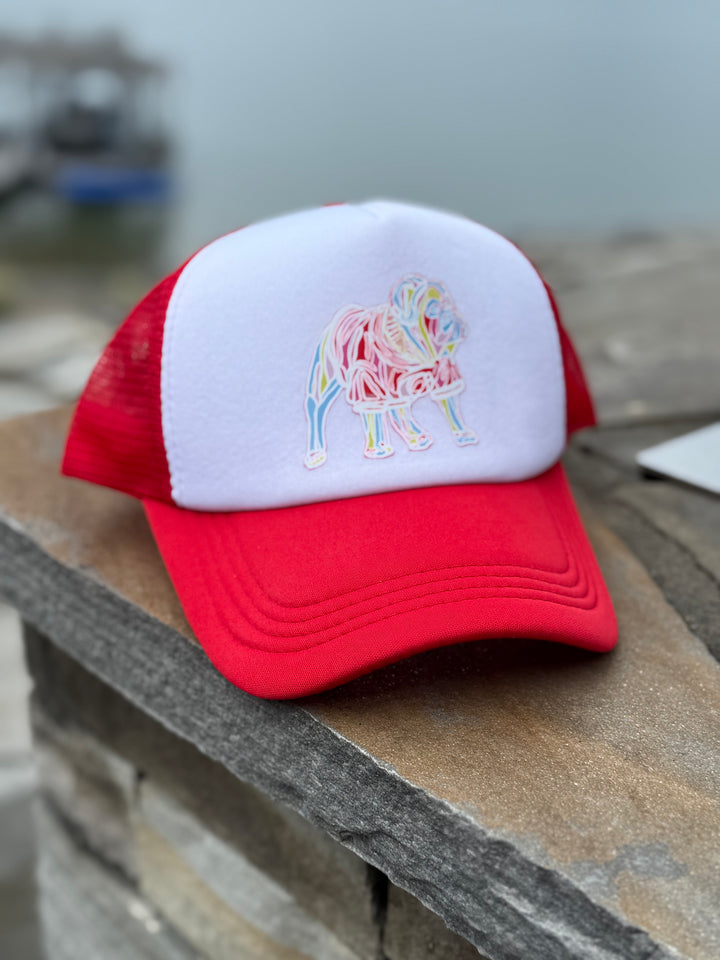 Chan Art Collab: Game Day Trucker Hat - Red - PREORDER