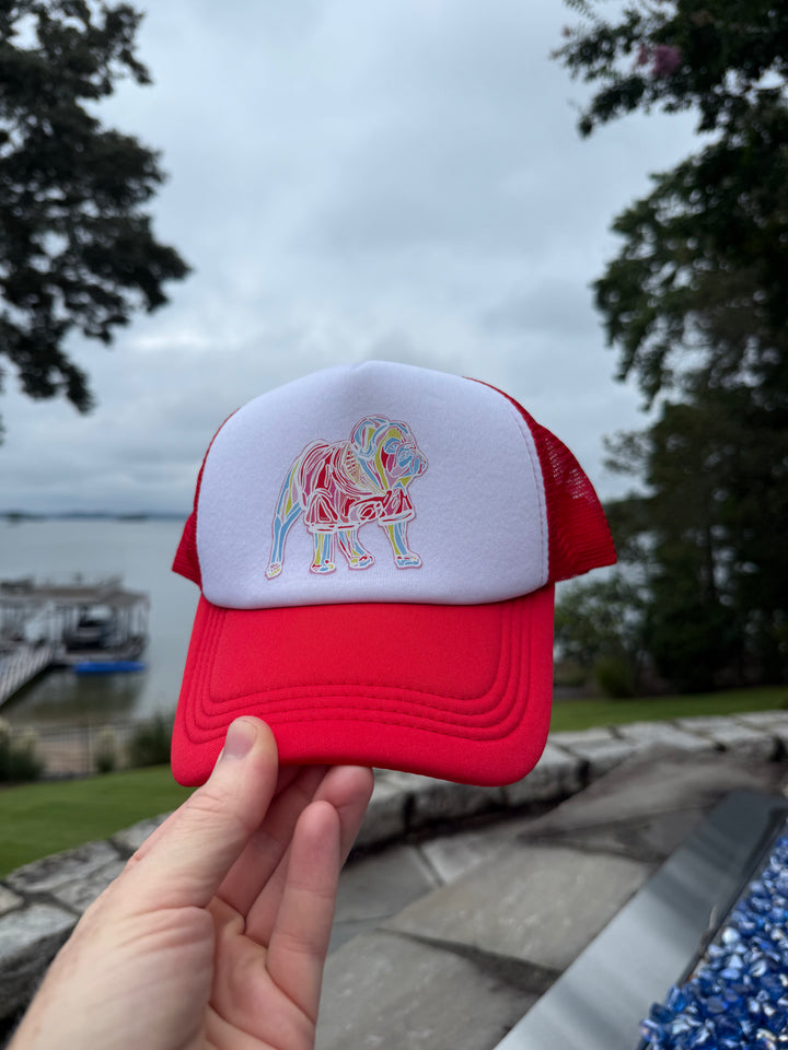Chan Art Collab: Game Day Trucker Hat - Red - PREORDER