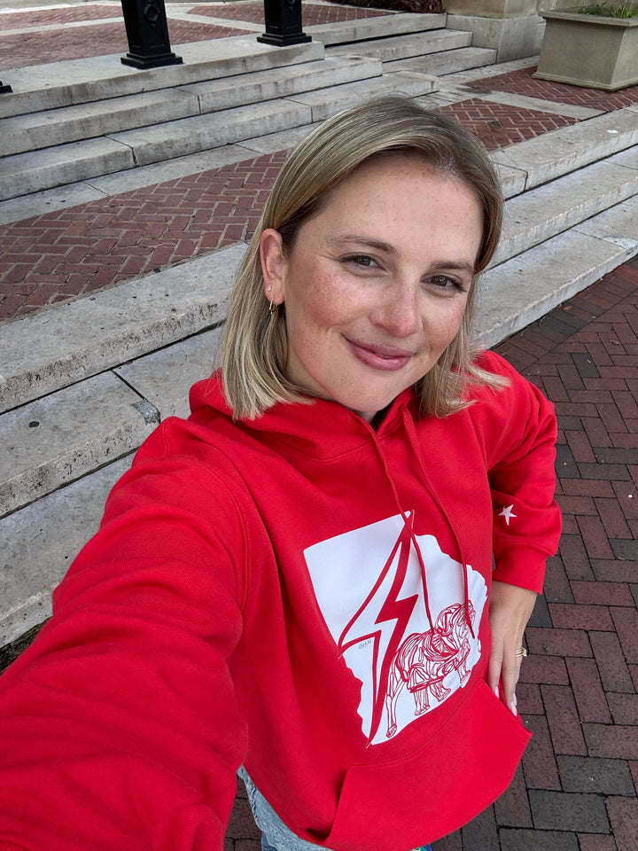 Chan Art Collab: Game Day Hoodie - Red - PREORDER