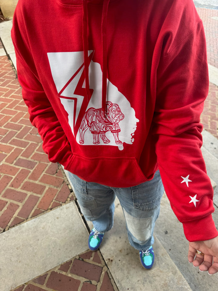 Chan Art Collab: Game Day Hoodie - Red - PREORDER