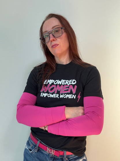 Empowered Women Short Sleeve Tee Shirt in Black -Because Strong Women Empower Strong Women